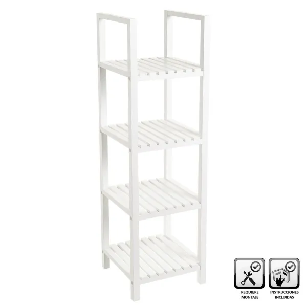 Bathroom Shelves White 31 x 31 x 102 cm