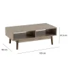 Centre Table Natural 100 x 50 x 37,5 cm