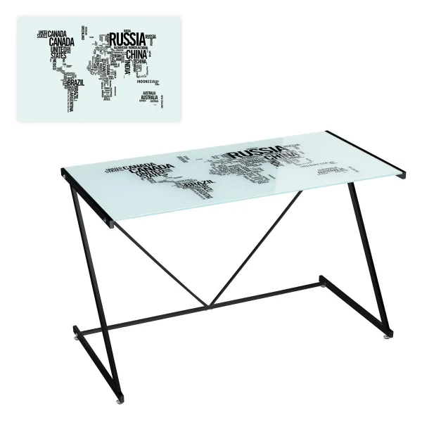 Šoninis staliukas COUNTRIES WORLD Balta Matinė galinė dalis 120 x 60 x 75 cm