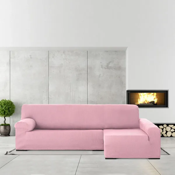 Right long arm chaise longue cover Eysa ULISES Pink Light Pink 170 x 110 x 310 cm