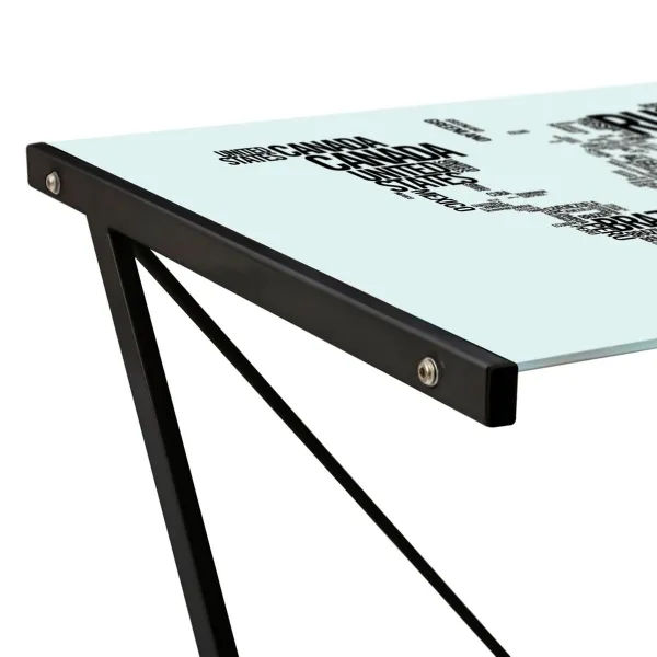 Mazs galdiņš COUNTRIES WORLD Balts Melns matēts 120 x 60 x 75 cm