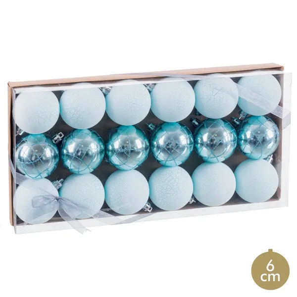 Kuuseehted Sinine Plastmass Ø 6 cm (18 Ühikut)