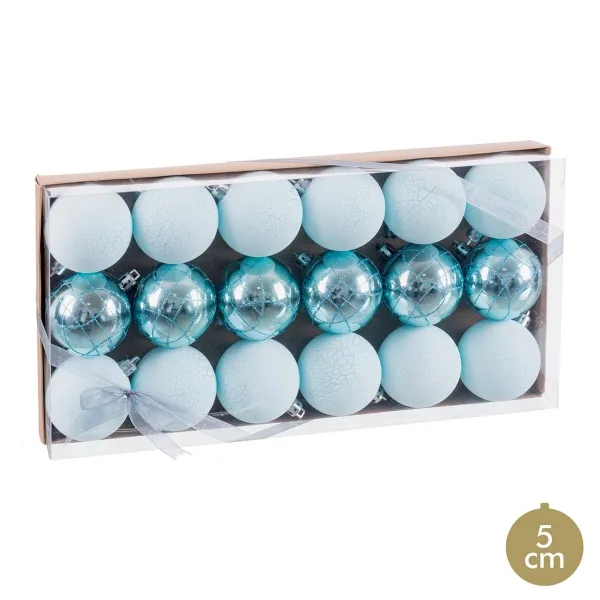 Eglutės rutuliukai Mėlyna Plastmasinis Ø 5 cm (18 vnt.)