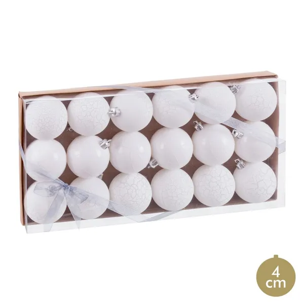 Kuuseehted Valge Plastmass Ø 5 cm (18 Ühikut)