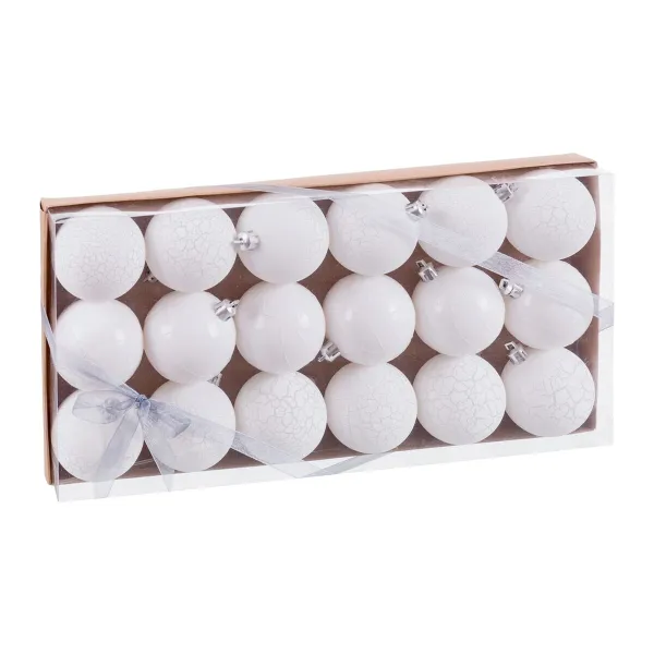 Kuuseehted Valge Plastmass Ø 5 cm (18 Ühikut)