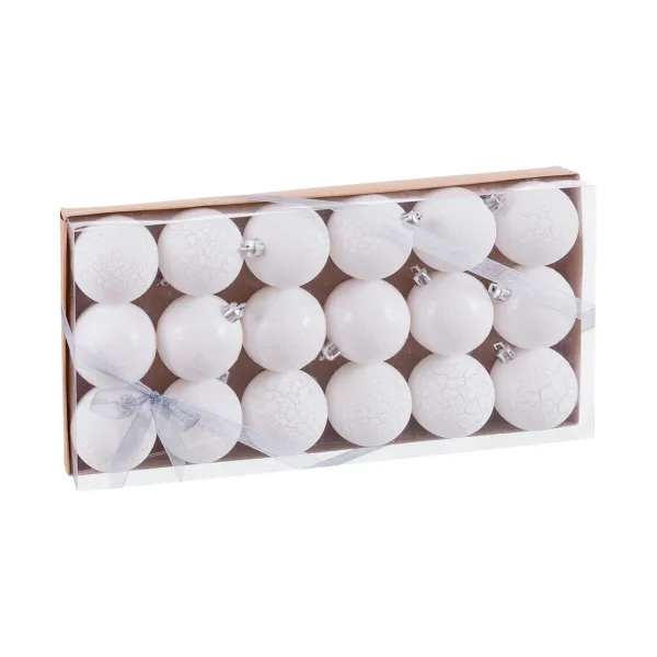 Kuuseehted Valge Plastmass Ø 4 cm (18 Ühikut)