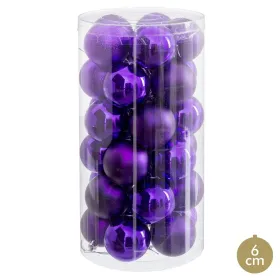 Ёлочные шарики Лиловый Пластик Ø 6 cm (30 штук)