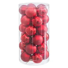 Christmas Baubles Red Plastic Ø 6 cm (30 Units)