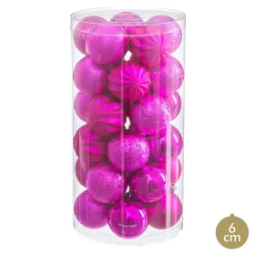 Ёлочные шарики Фуксия Пластик Ø 6 cm (30 штук)