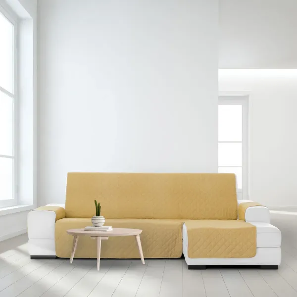 Right short arm chaise longue cover Eysa MONTBLANC Mustard 100 x 110 x 240 cm