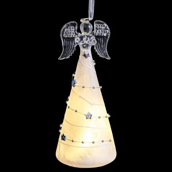 Новогоднее украшение Прозрачный Ангел 7 x 7 x 17 cm