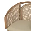 Ruokatuoli Beige Luonnollinen Kumipuu Puuvilla Polyesteri 59 x 47 x 81 cm