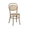 Ruokatuoli Beige Luonnollinen Kumipuu Puuvilla Polyesteri 41 x 41 x 89 cm