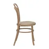 Dining Chair Beige Natural Rubber wood Cotton Polyester 41 x 41 x 89 cm