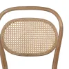 Ruokatuoli Beige Luonnollinen Kumipuu Puuvilla Polyesteri 41 x 41 x 89 cm