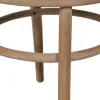 Dining Chair Beige Natural Rubber wood Cotton Polyester 41 x 41 x 89 cm