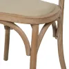 Ruokatuoli Beige Luonnollinen Kumipuu Puuvilla Polyesteri 44 x 42 x 88 cm