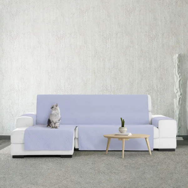 Right short arm chaise longue cover Eysa SILVER Blue 100 x 110 x 290 cm