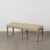 Банкетка Бежевый древесина каучукового дерева 122 x 41 x 46 cm