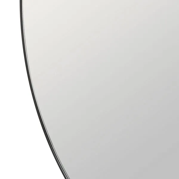 Sienas spogulis Melns 120 x 4,2 x 120 cm