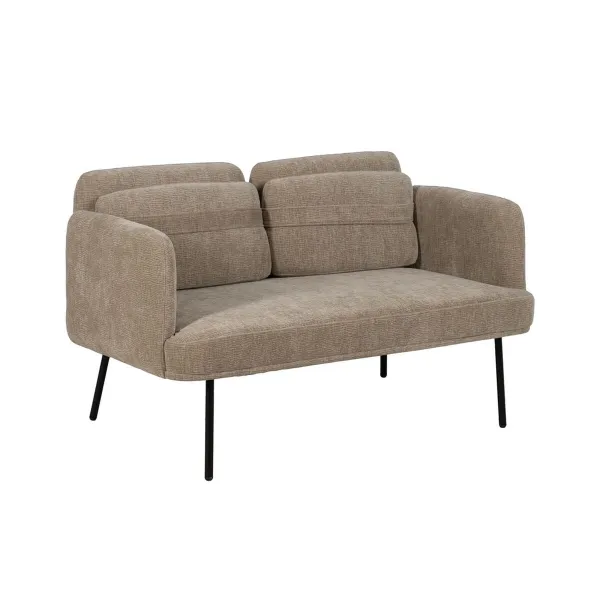 Sofa Black Beige 127 x 72 x 73 cm