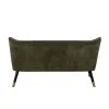 Sofa Black Green Golden 134 x 74 x 70 cm