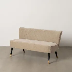 Sofa Black Beige Golden 134 x 74 x 70 cm