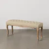 Банкетка Бежевый древесина каучукового дерева 110 x 47 x 36 cm