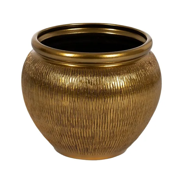Vase Golden Ceramic 39 x 39 x 40 cm