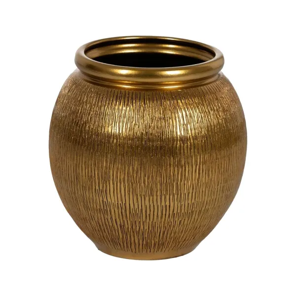 Vase Golden Ceramic 38 x 38 x 40 cm