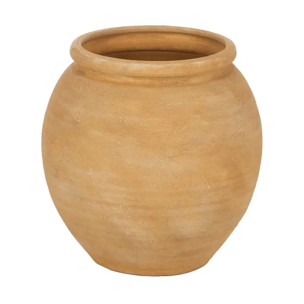 Vase Yellow Ceramic 38 x 38 x 40 cm
