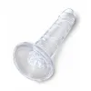 Realistinis vibratorius Pipedream - King Cock Skaidrus