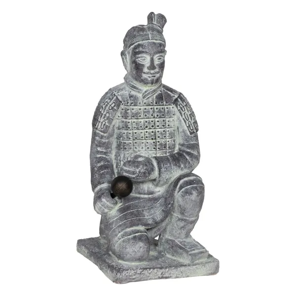 Decorative Figure Grey Warrior 33 x 34 x 75 cm