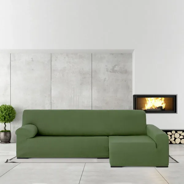 Right long arm chaise longue cover Eysa ULISES Green 170 x 110 x 310 cm