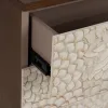 Ночной столик MANACOR Белый Коричневый