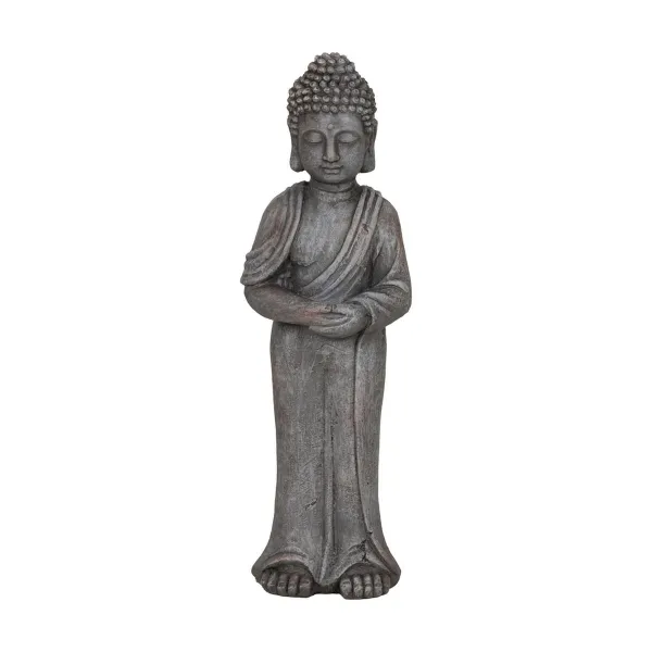 Koristehahmo Harmaa Buddha 16 x 14 x 56 cm