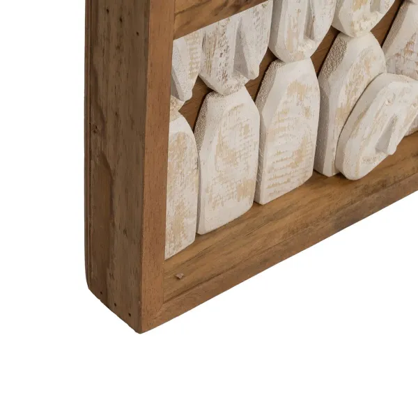 Painting Brown Beige Wood 144 x 94 x 6 cm