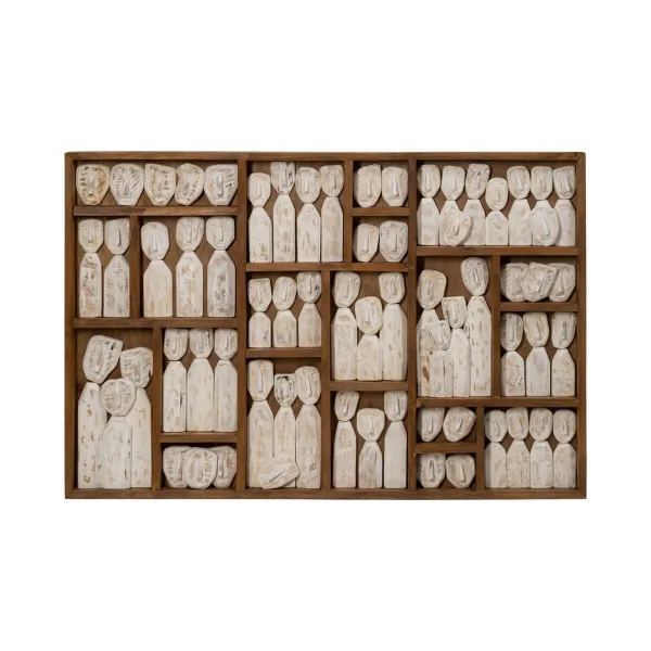 Maalaus Ruskea Beige Puu 120 x 80 x 6 cm
