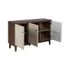 Sideboard MANACOR White Brown Pine 135 x 40 x 80 cm