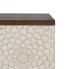 Sideboard MANACOR White Brown Pine 135 x 40 x 80 cm