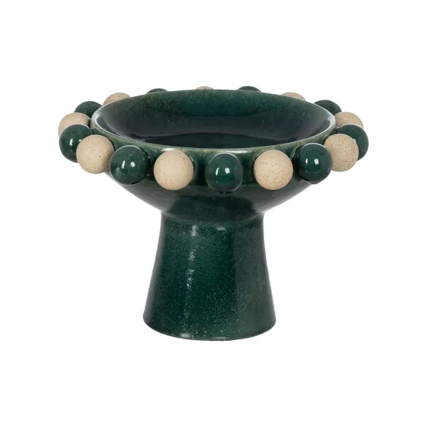 Centerpiece White Green Ceramic
