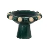 Centerpiece White Green Ceramic