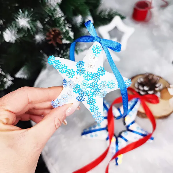 Kalėdinė žvaigždės dekoracija Springos CA0235, 12 cm