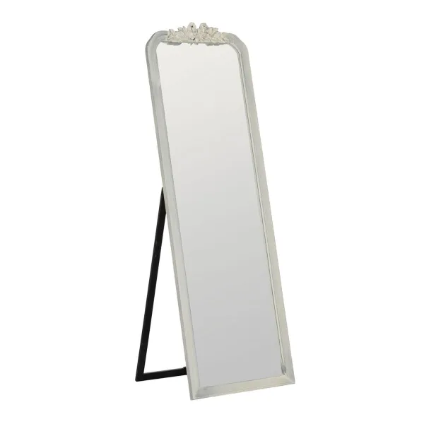 Free standing mirror White Crystal Paolownia wood 60 x 180 x 4 cm