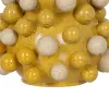 Vase Yellow White Ceramic 28,3 x 28,3 x 39,7 cm