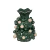 Vase White Green Ceramic 24 x 24 x 31,5 cm