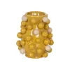 Vase Yellow White Ceramic 21 x 21 x 26 cm