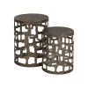 Набор из двух столиков Позолоченный 40,5 x 40,5 x 55 cm 40,5x40,5x55 cm (2 штук)