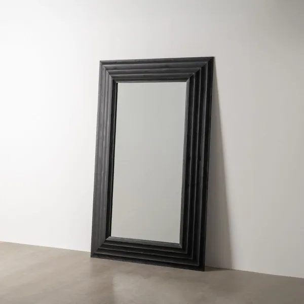 Sienas spogulis Melns 120 x 8 x 196 cm