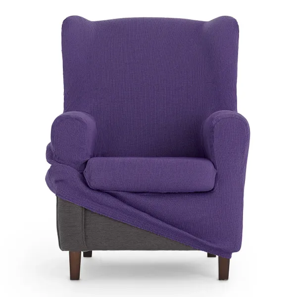 Wingback chair cover Eysa ULISES Purple 80 x 100 x 90 cm